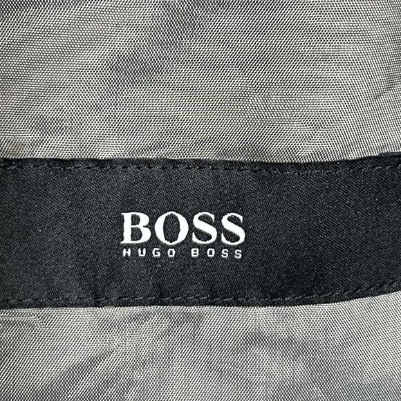 Hugo Boss Blazer Mens 44 Large Gray Stretch Virgin Wool Two Button Suit Jacket - Picture 4 of 13